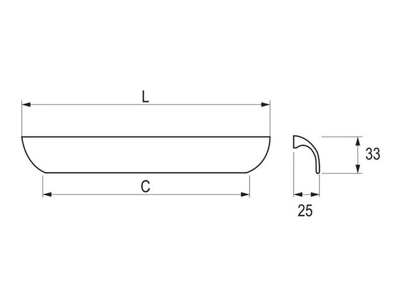 Úchytka Grenda Imitace nerezi